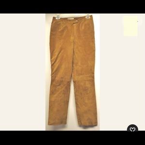 Lord & Taylor High Waisted Suede Leather Pants 8P